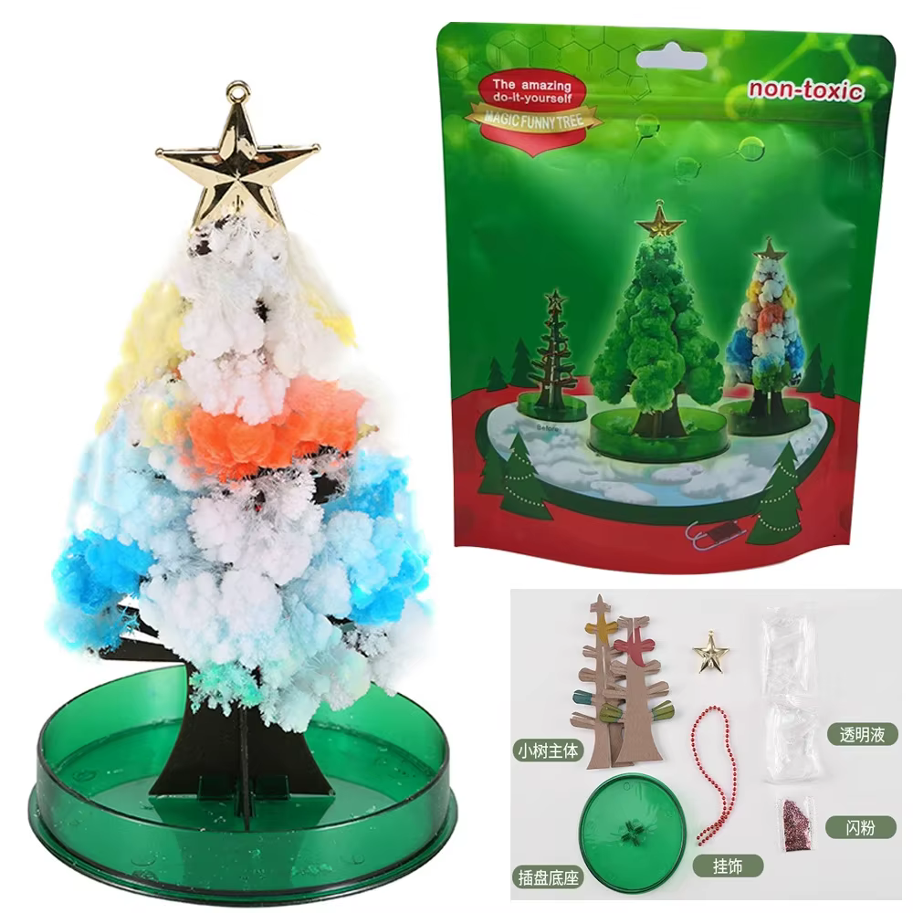 Arbre en papier Sakura magique en cristal artificiel, décor d'ornement de plante Miniature, jouet sc
