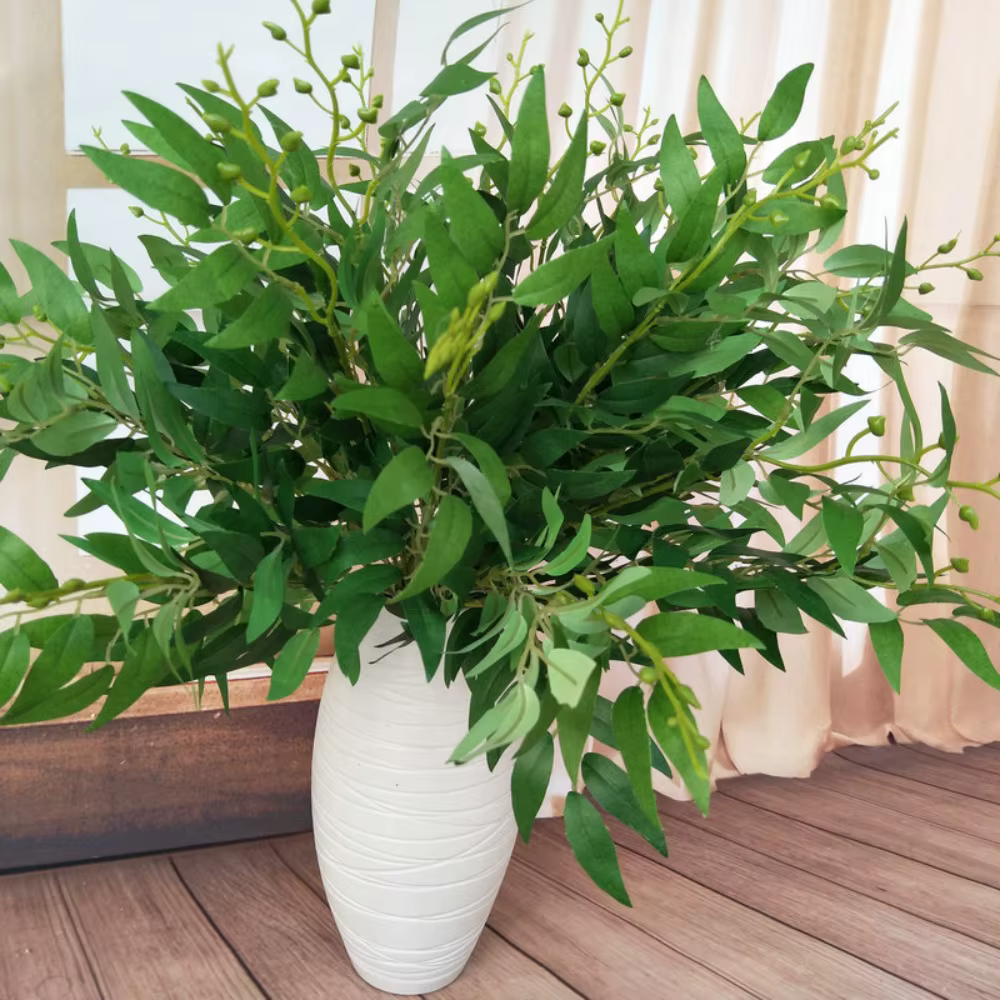 Nouvelle plante grimpante artificielle en soie multicolore de 55 cm, fausse herbe verte pour vase