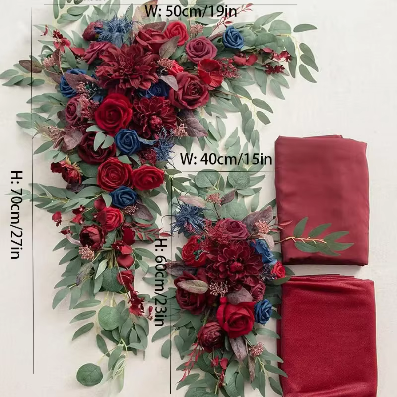 Arche de Fleurs Artificielles pour Arrière de Chaise, Bouquet Haut de Gamme, Cérémonie de Mariage, R