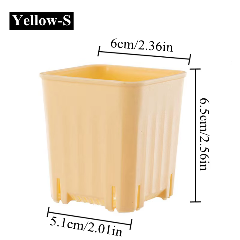 Mini pots de fleurs carrés 6/8cm, jardinière, pot de culture, bassin épais pour plantes succulentes,