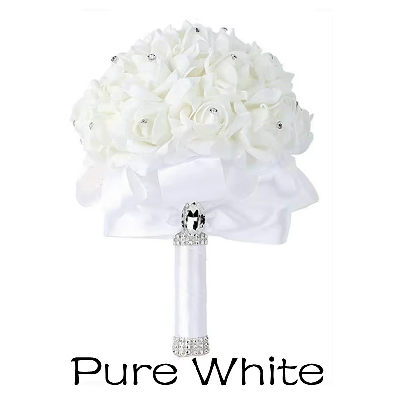 Bouquet de Fleurs Artificielles pour Patients et Demoiselles d'Honneur, Accessoires de Mariage, 12 C