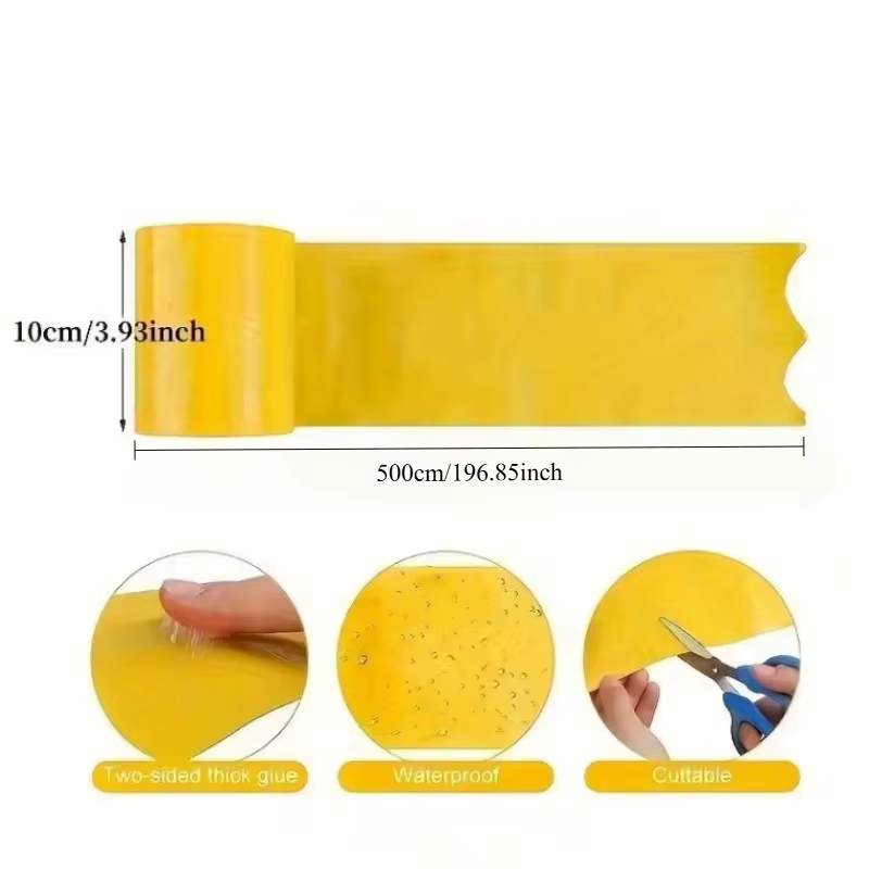 Ruban adhésif Double face jaune anti-insectes, 5/10M, piège à insectes extérieur, lutte antiparasita
