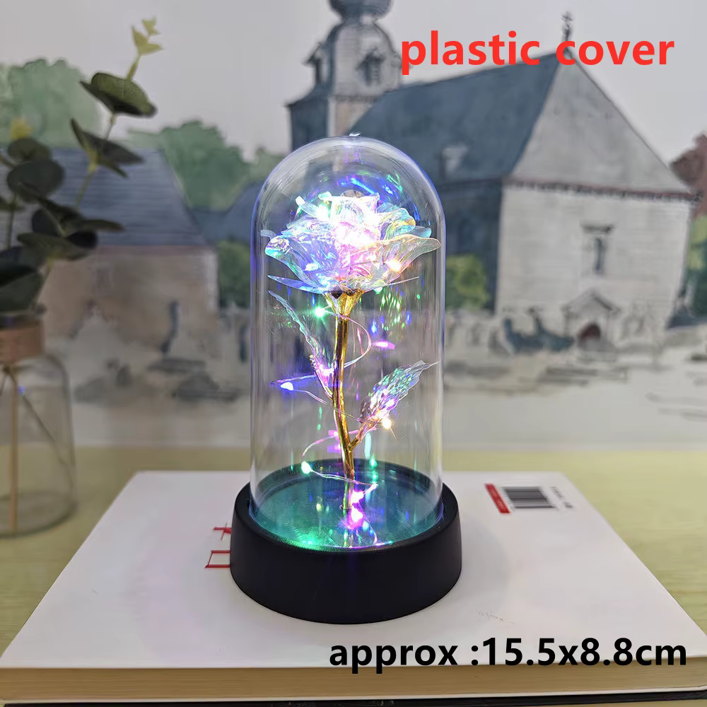 Fleurs artificielles LED Galaxy Three Rose, décoration de mariage, cadeau créatif pour la Saint-Vale