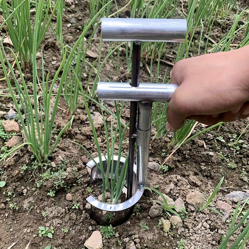 Transplantateur de jardin portatif Durable en acier inoxydable, jardinière manuelle en métal pour ar