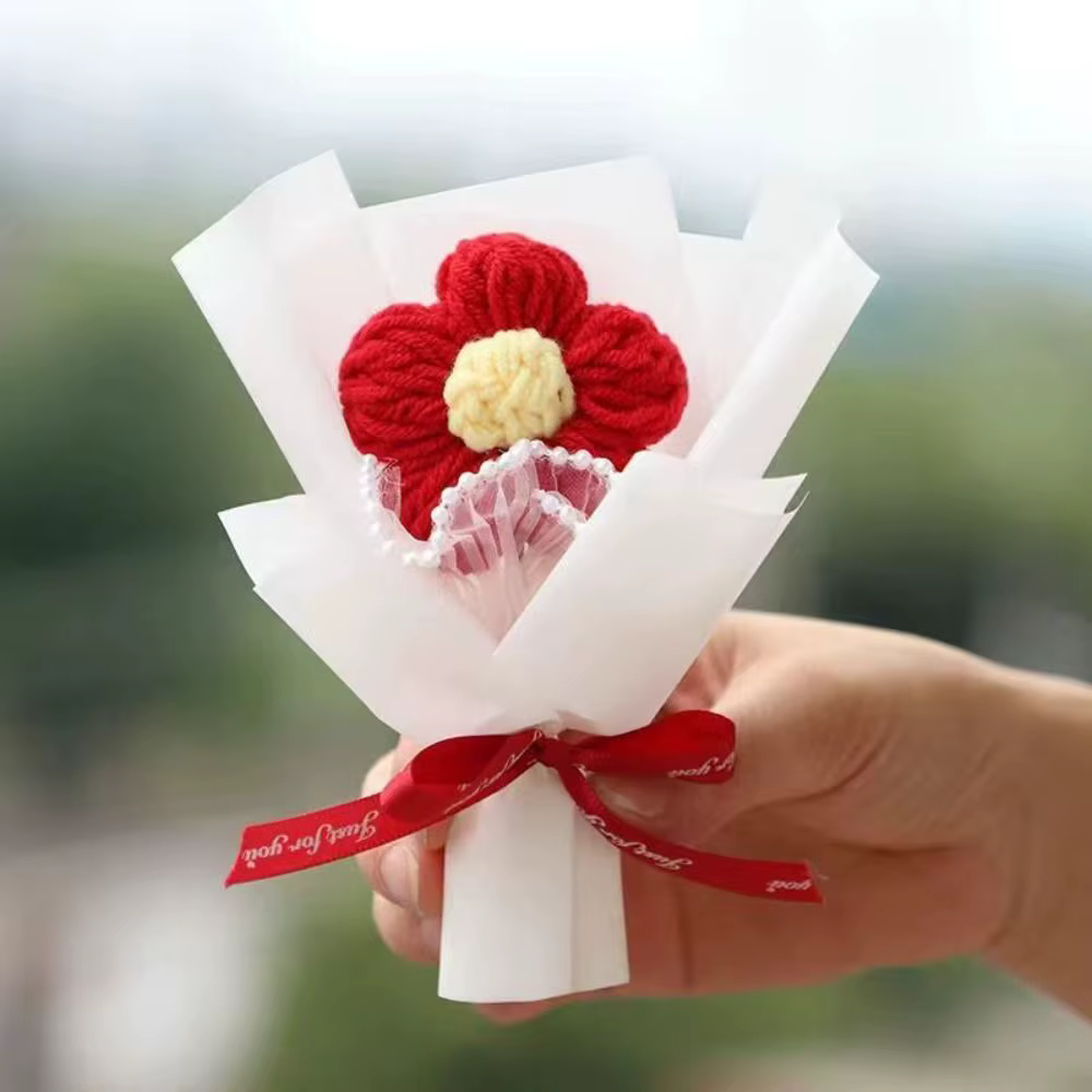 Mini bouquet de fleurs au crochet, bouquet de graduation, fleur artificielle, cadeau d'invité de mar