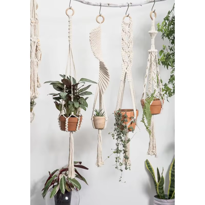 Porte-plante en macramé fait à la main, 100% coton, différents Styles, cintre pour Pot de fleur, pan