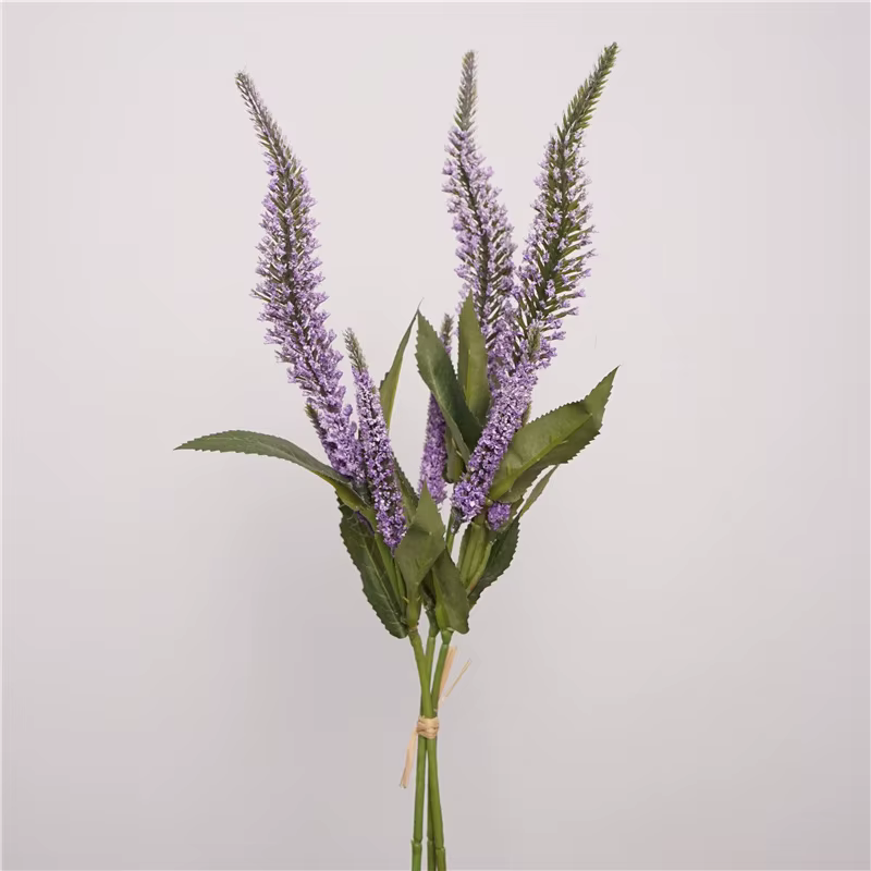 Bouquet de sauge à tige courte de 18,5 pouces, fleur artificielle pour la décoration florale de la m