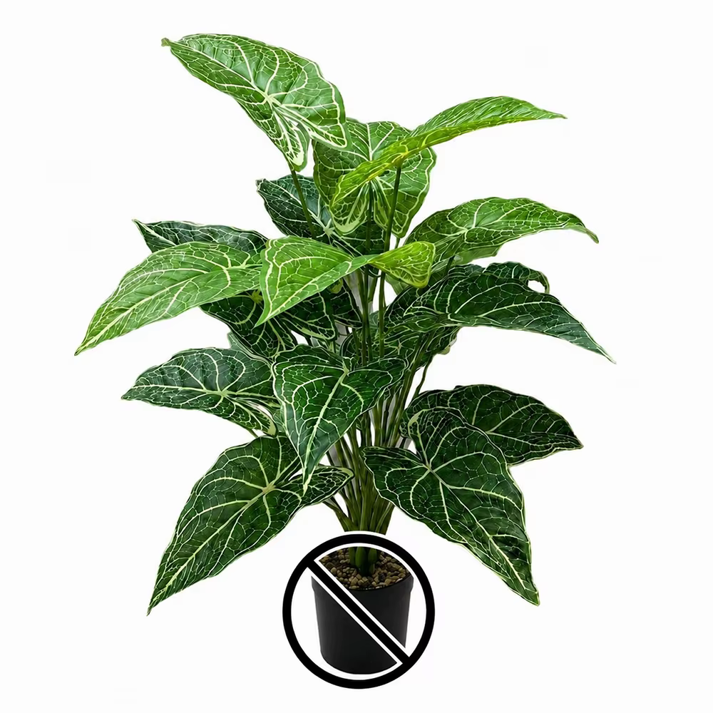 Plante artificielle Alocasia Odora à 18 têtes, fausse plante pour la décoration de la maison, du sal