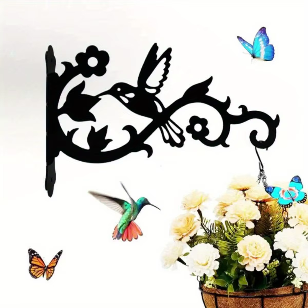 1PC Crochet mural élégant en fer de style européen, support pour oiseaux et plantes, pour la décorat