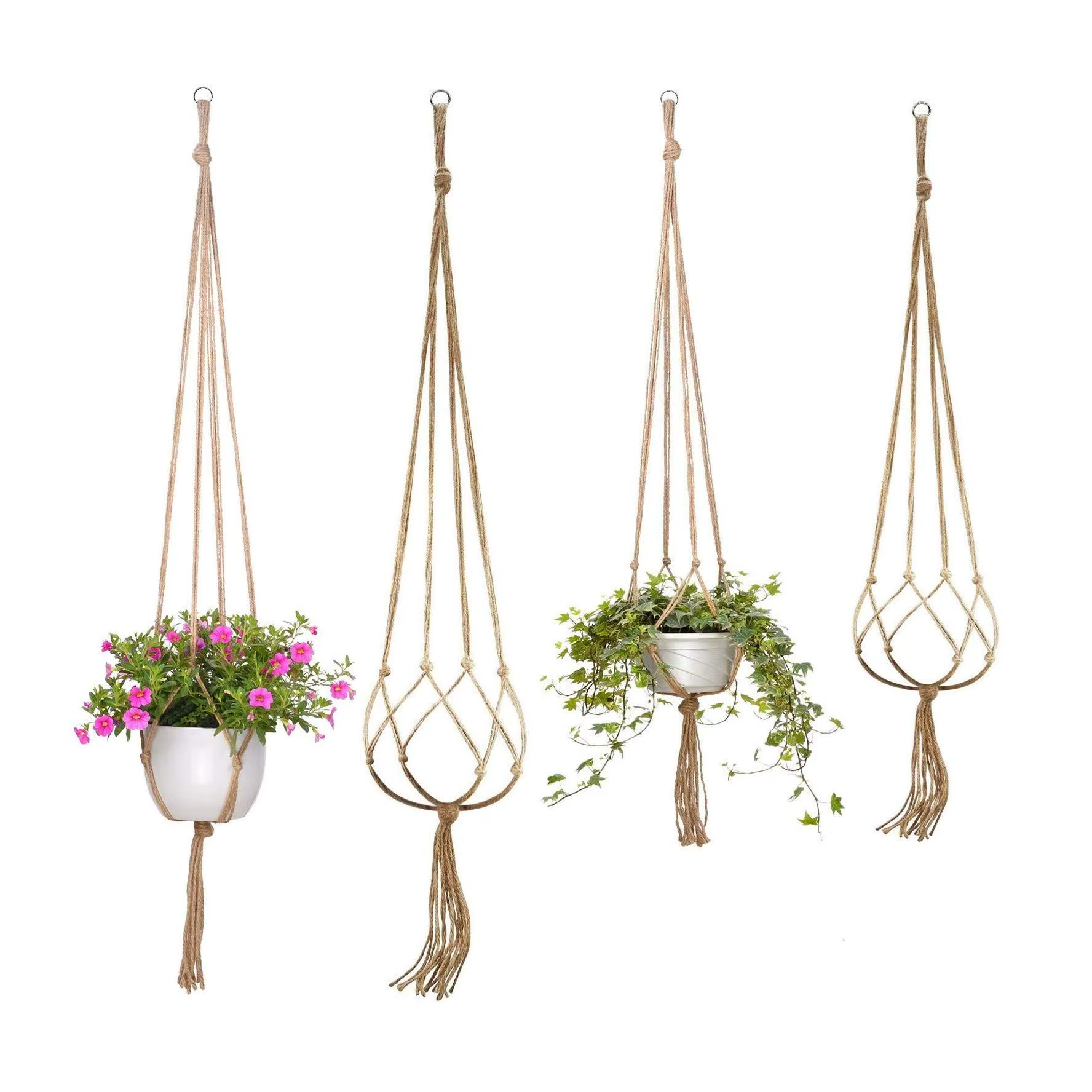 Plante suspendue en macramé faite à la main, Pot de fleur, jardinière, décoration murale, cour, jard