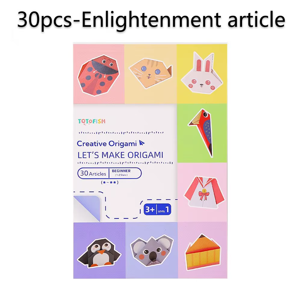 Kit Origami 30/108 feuilles Origami papier artisanat guide livre bricolage Art artisanat projet four
