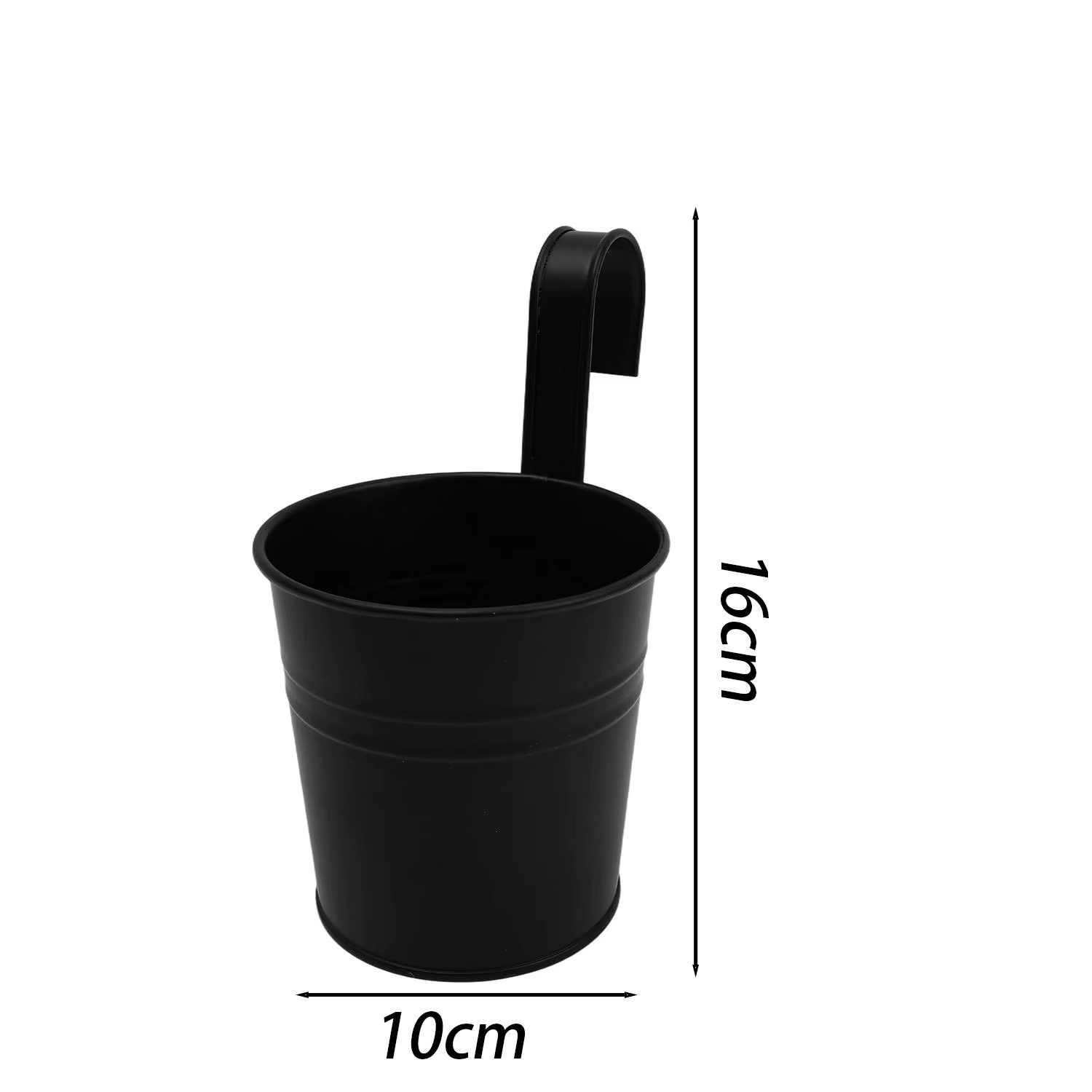 Pot de fleurs suspendu en fer pour balcon et jardin, panier métallique avec drainage pour herbes et