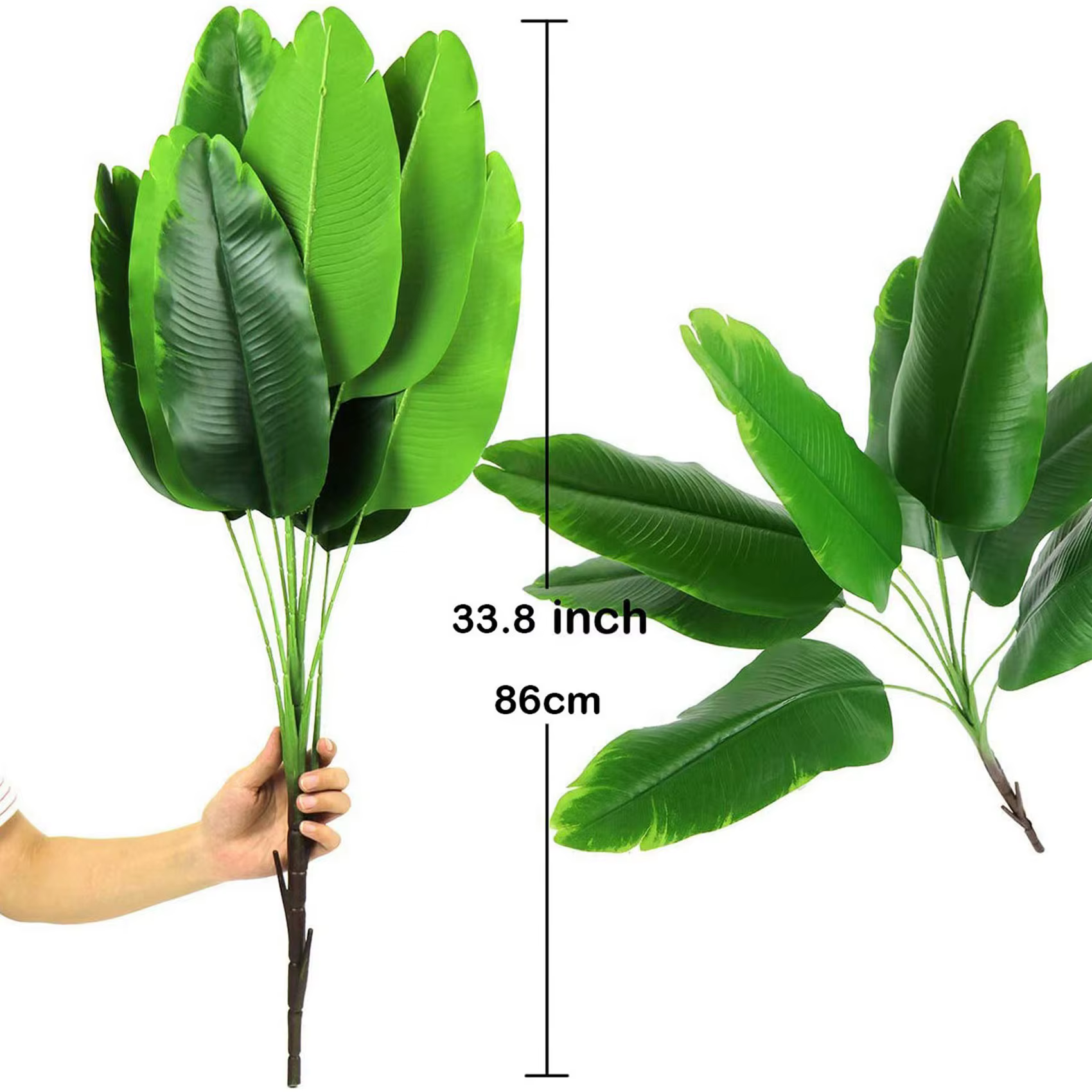 Plantes artificielles A36T-5X, feuilles tropicales, bananier, faux feuille de palmier, feuilles arti