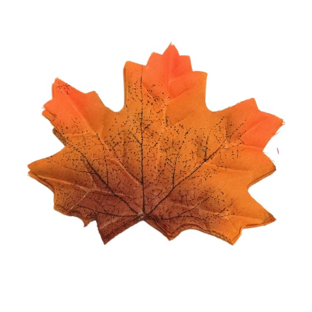 Feuilles d'érable simulées, 50 pièces/paquet, feuilles d'érable, plantes artificielles, bricolage, f