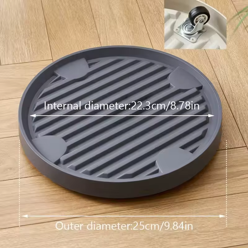 Plateau de Pot de fleur à roulettes, plateau rond en plastique, support de jardinière en Pot d'arbre