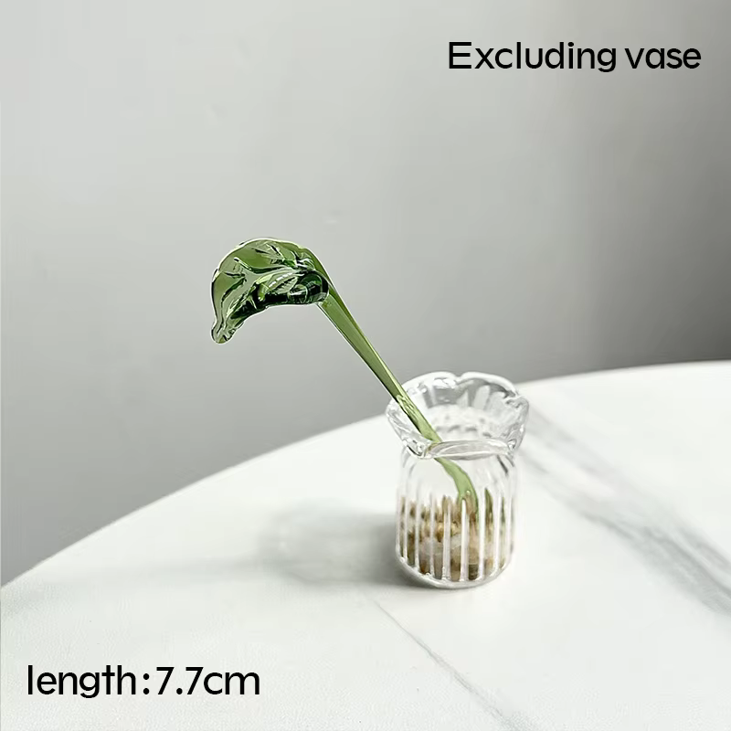 Ornement en verre de tulipe, Bouquet de fleurs simulées, série de guérison, la vie de la petite amie