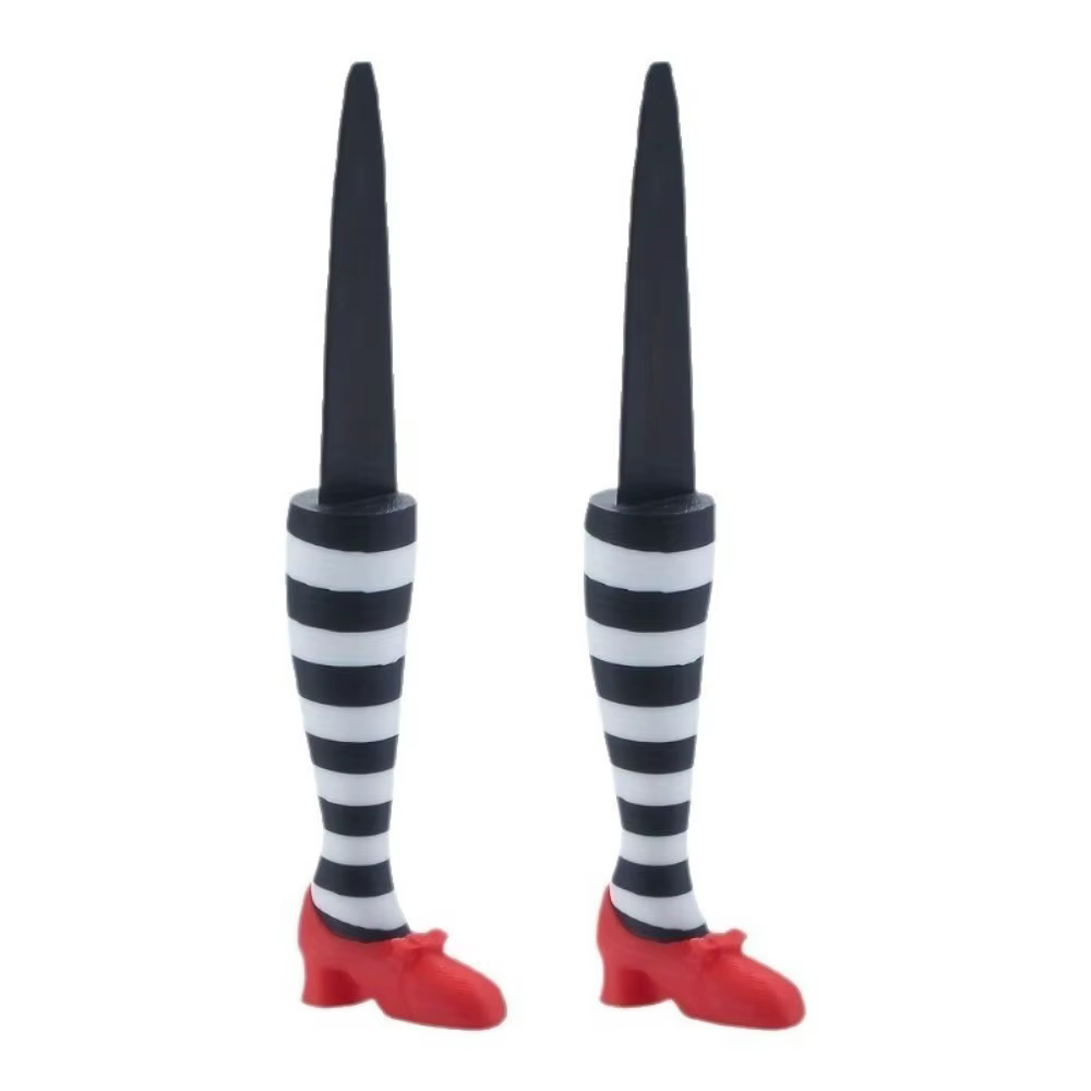 Décoration de pot de fleurs amusante et imperméable en forme de jambe de sorcière, en plastique, rés