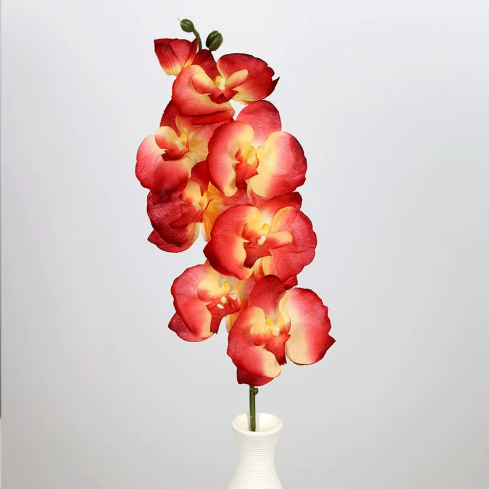 Fleur artificielle de 70 cm, orchidée Phalaenopsis à 8 têtes, fleur artificielle en tissu de soie, b