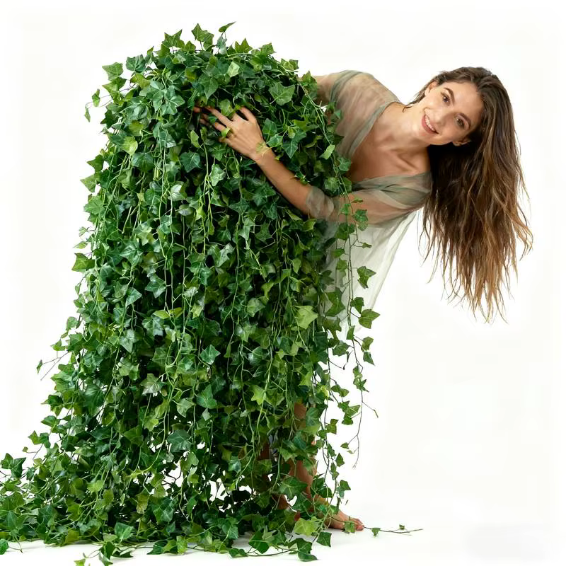 Guirlande de lierre de 19m/755 pouces, 24 pièces au Total, pour décoration murale de salon, vigne ve