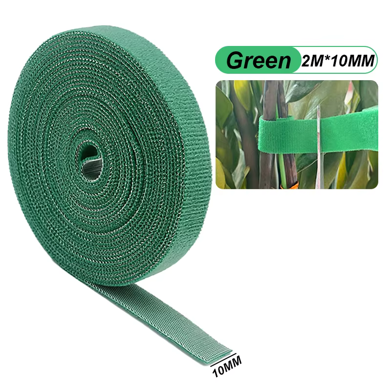Attaches pour plantes en nylon réutilisables, attaches pour plantes de jardin vertes, attaches pour 