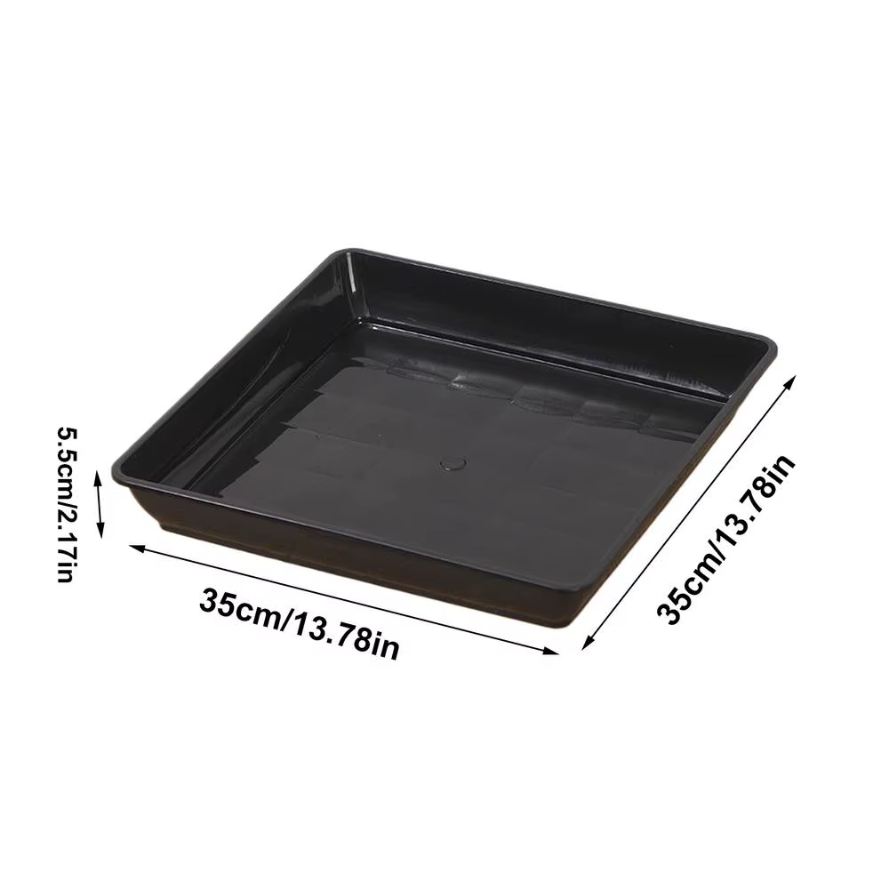 Soucoupe à plantes carrée 35cm, 2 pièces, plateau à plantes en plastique robuste, Pot de fleur, four