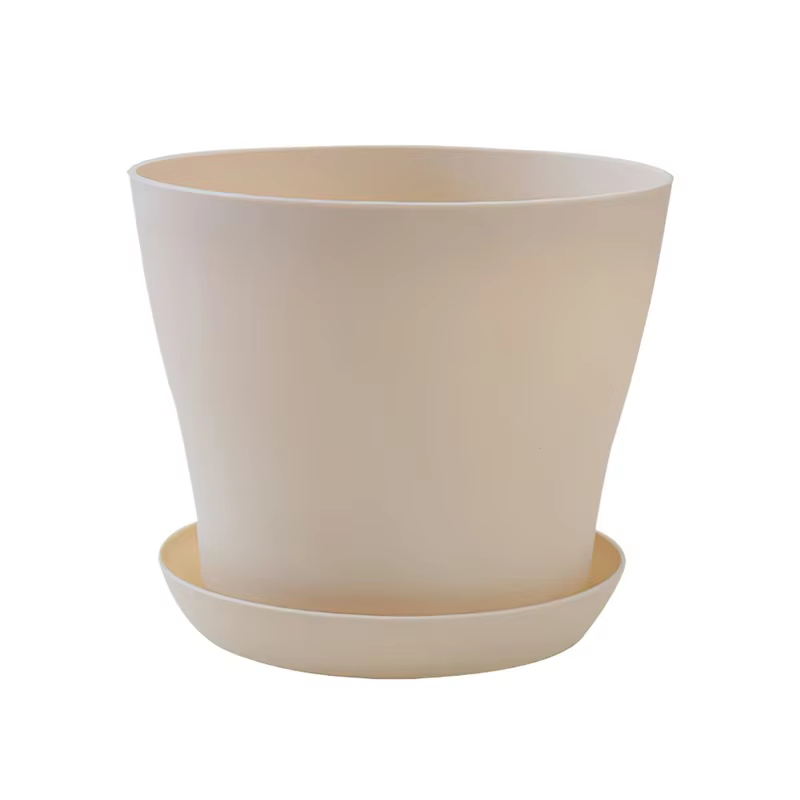 Pots de fleurs en plastique pour extérieur, jardinières rondes en plastique pour plantes, pots de pl