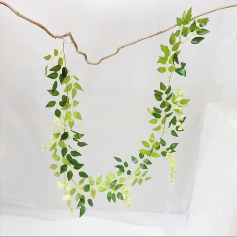 Feuille d'hortensia de vigne de 2 mètres, plantes décoratives de mariage, Arrangement mural, accesso
