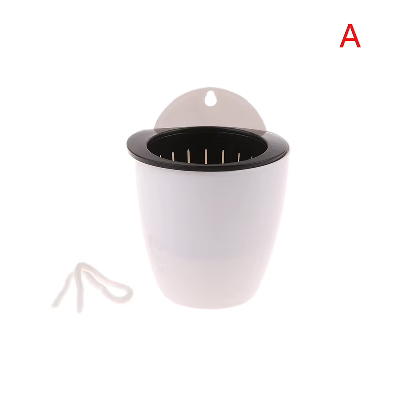 Pot de fleurs mural intérieur à absorption automatique d'eau, en plastique, pour plantes vertes et d