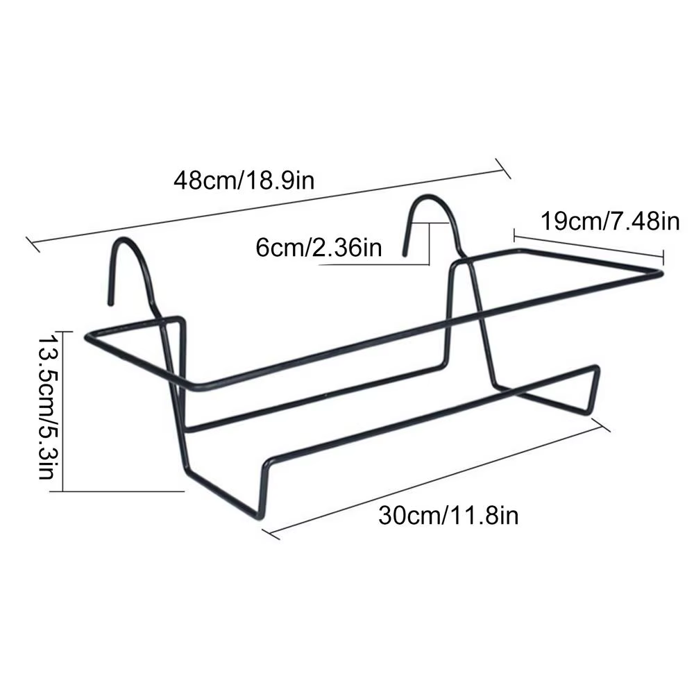 Support de jardinière encastré pour rebord de fenêtre, support de jardinière sans perçage pour clôtu