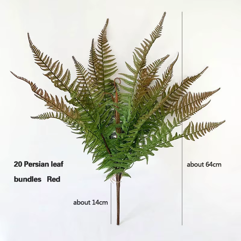 Grand Bouquet de Fougère Boston, Fausse Plante Verte Artificielle, Faisceaux de Feuilles Perses pour