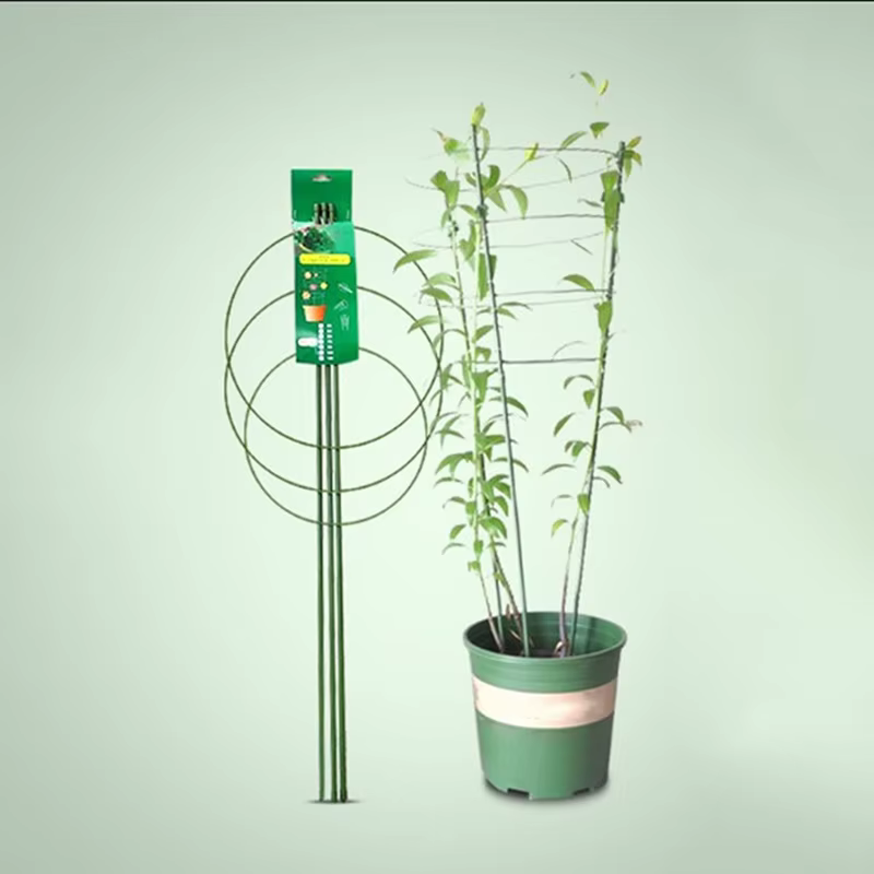 Support de vigne grimpante de 45cm, cadre de Support en pot pour plantes, en acier revêtu de plastiq