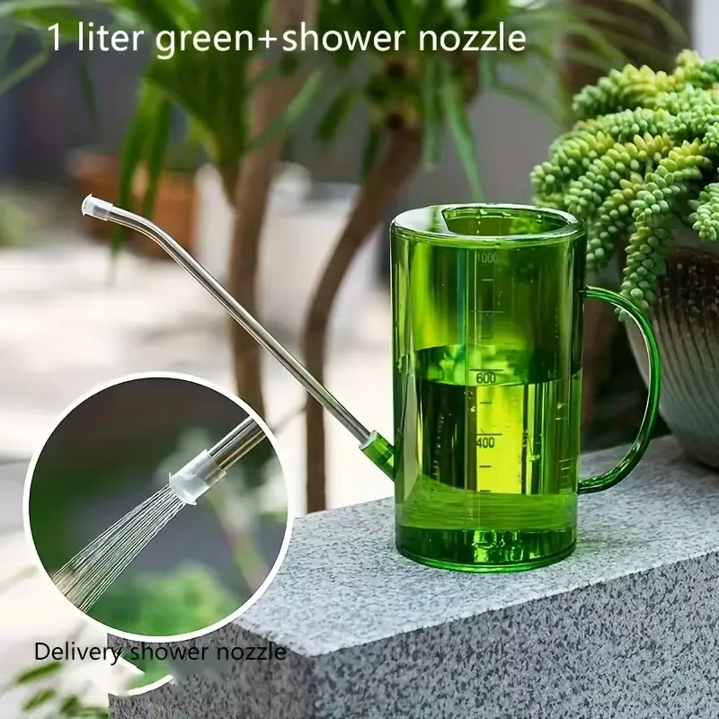 Arrosoir de jardin 1L à long bec avec pelle, pot d'arrosage pour plantes et fleurs d'intérieur et d'