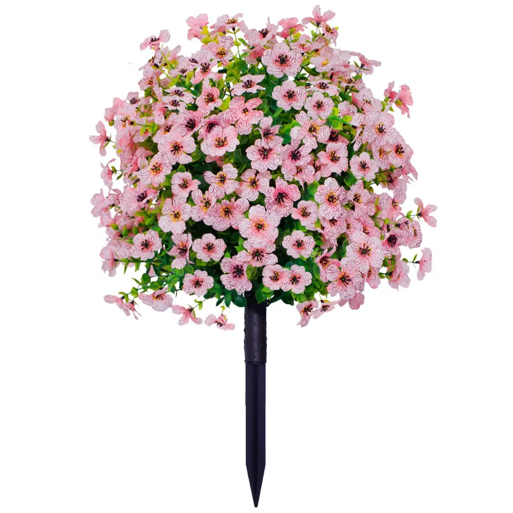 Fleur d'eucalyptus artificielle, fausse fleur violette, art de jardin, micro-aménagement, bouquet de