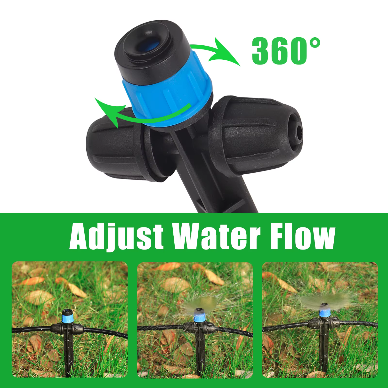 Arroseur goutte-à-goutte à pointes, 10/30 pièces, émetteur de goutte à 8 trous, arroseur à dispersio