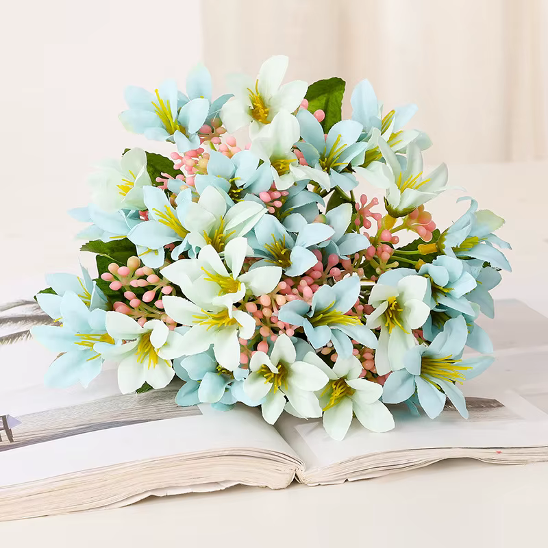 Bouquet de 18 lys calla artificiels en soie pour décoration de table de mariage, décoration intérieu