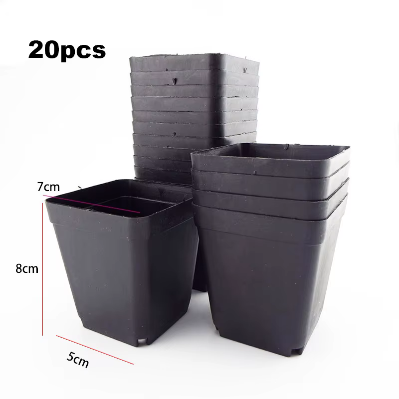 Pot de plantes en plastique 8x7x5 CM, petits Pots carrés créatifs pour plantes succulentes, décor de