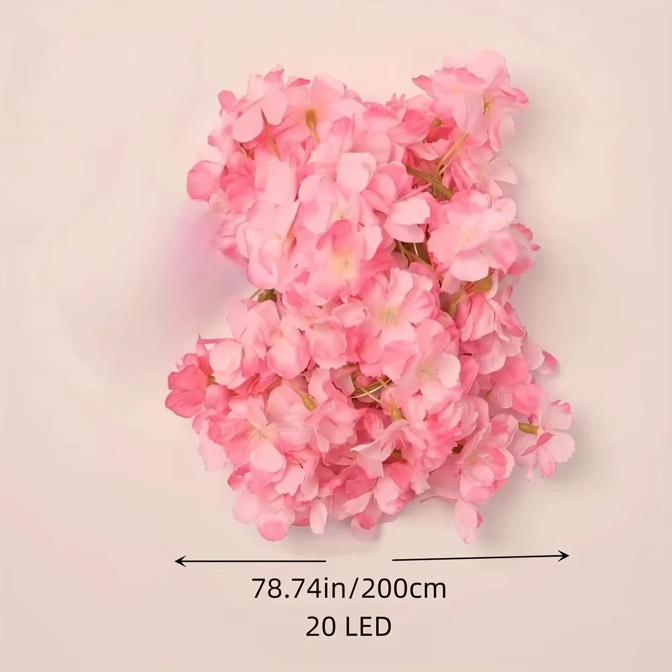 Guirlande de plantes artificielles, guirlandes de fleurs artificielles lumineuses pour la décoration