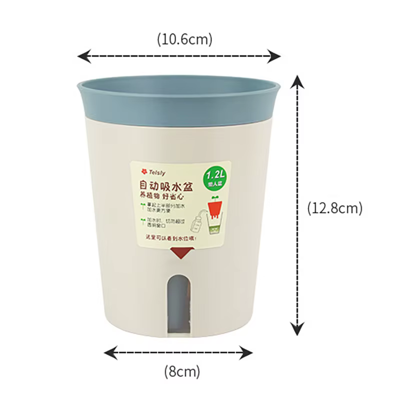 Pot de fleur hydroponique à double couche auto-arrosant, jardinières en plastique, plantes en pot, a
