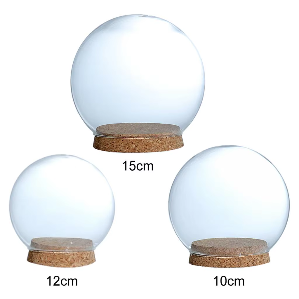 Verre Décoratif avantavec Base en Bois, Fleurs Sèches DIY, Ornement Lumières Dégradées
