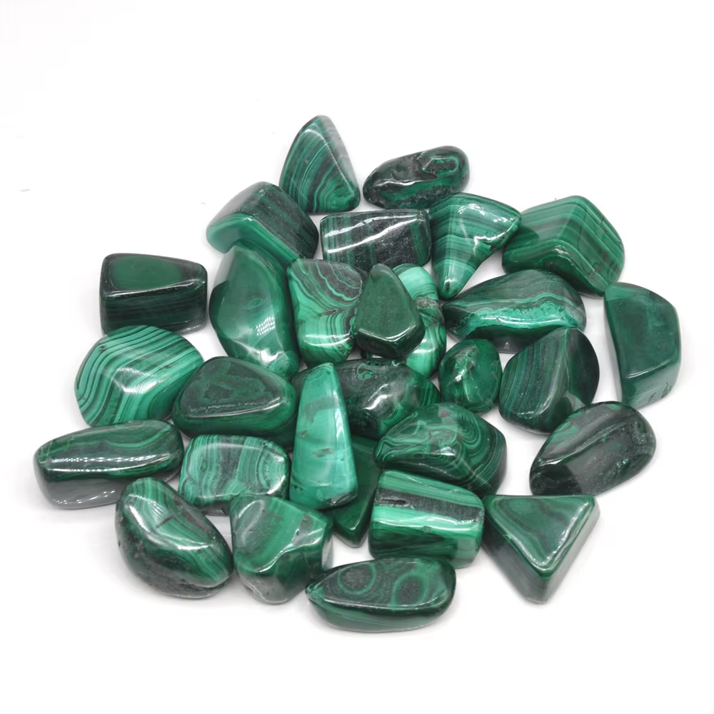 Pierres naturelles en Malachite, cristaux de guérison en vrac, véritable pierre précieuse polie Reik