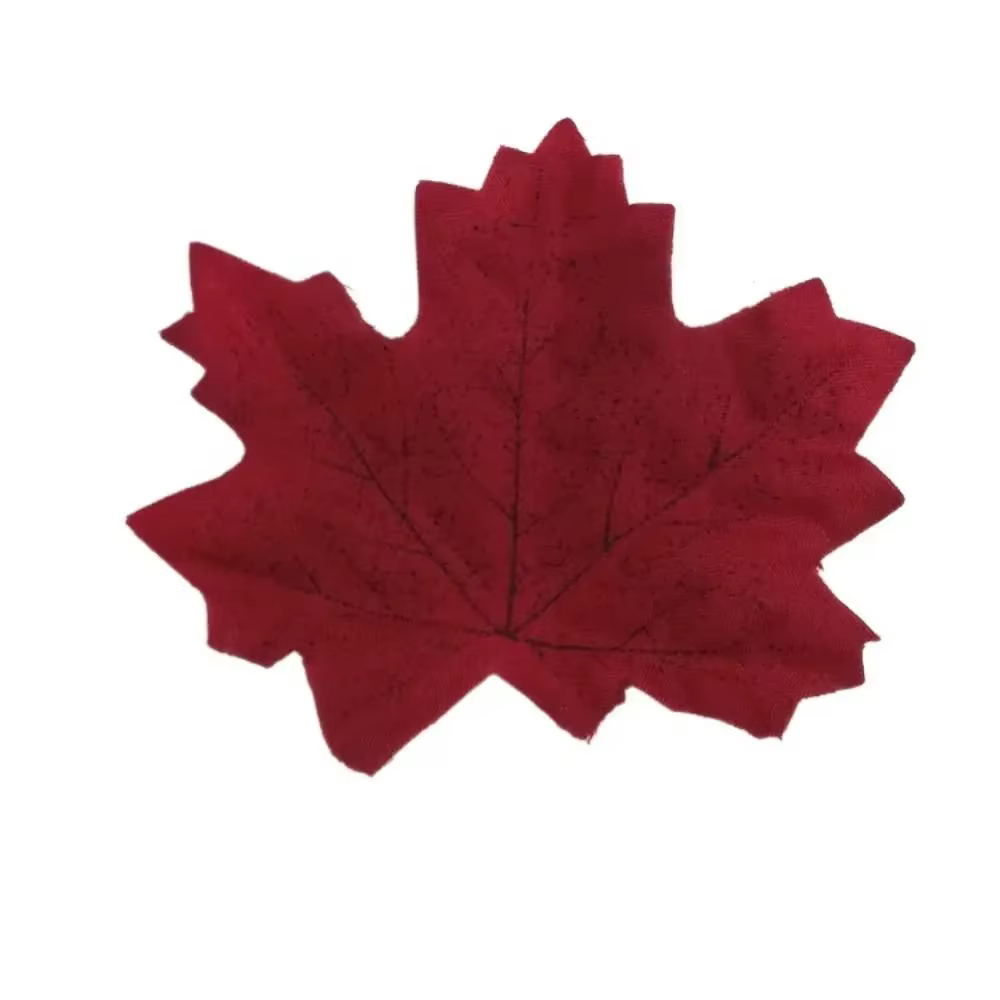 Feuilles d'érable artificielles faites à la main, faux cuir chevelu d'automne bricolage, décor de fê