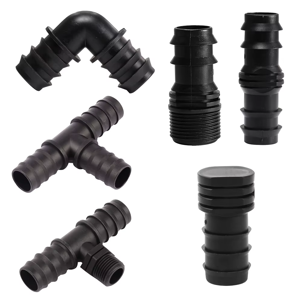 2pcs 25mm 1 "PE tuyau connecteur eau de jardin mini tuyau d’irrigation goutte à goutte connecteur de