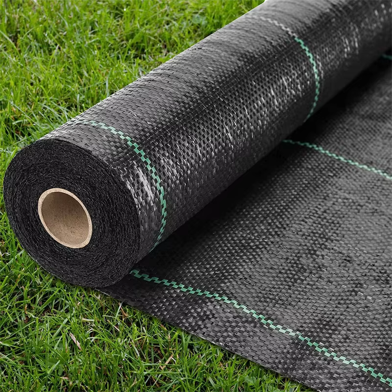 Tissu de barrière contre les mauvaises herbes robuste, tissu tissé de contrôle des mauvaises herbes,