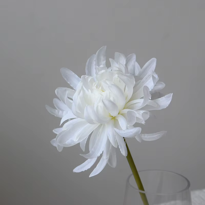 15/20 pièces de chrysanthèmes artificiels en soie bleus, fleurs artificielles pour la décoration de 