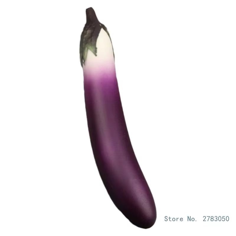 Ornement de légumes de simulation réaliste, doux et sûr, répliques artificielles de faux aubergines 