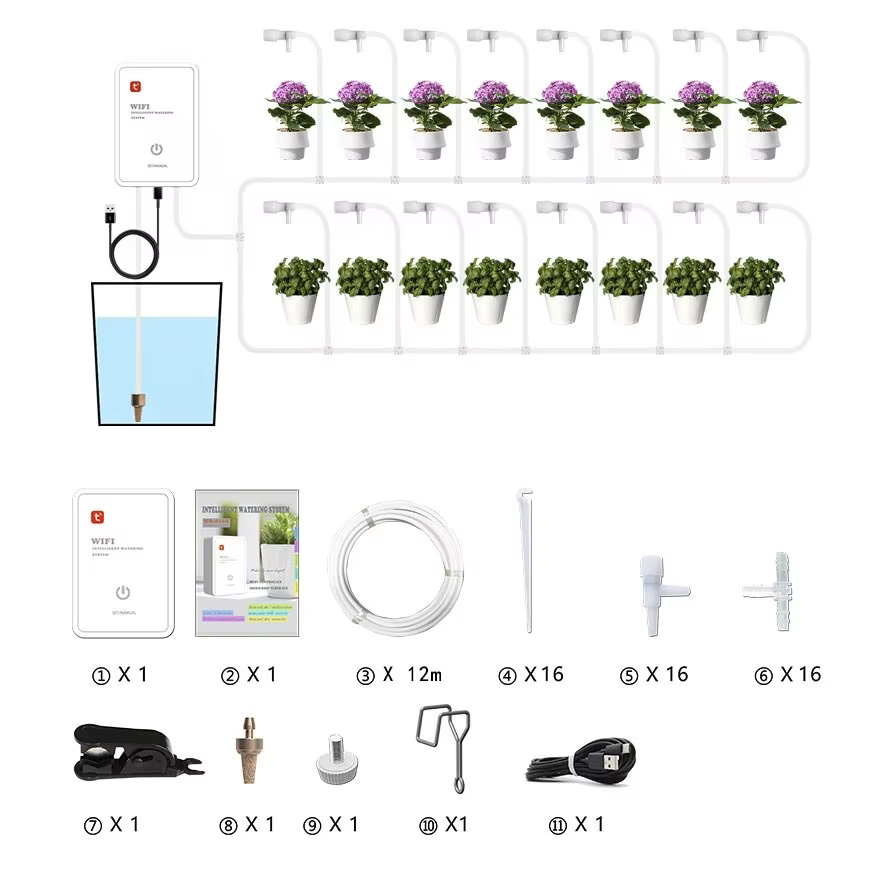 Système de pulvérisation intelligent pour plantes de jardin, dispositif de chute automatique chronom
