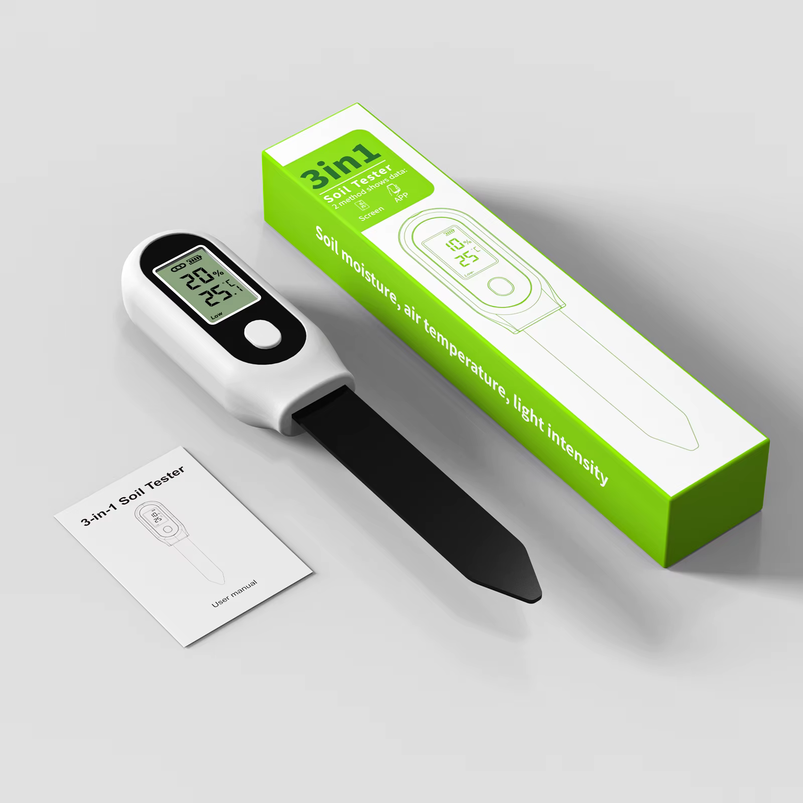 Capteur d'humidité du sol Tuya Zigbee 3 en 1, mesureur d'humidité, de température et de luminosité d