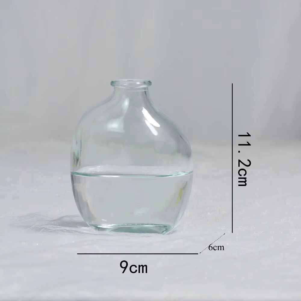 Vase à fleurs rétro tendance en verre, mini vase irrégulier, dégradé de couleurs, accessoires de déc