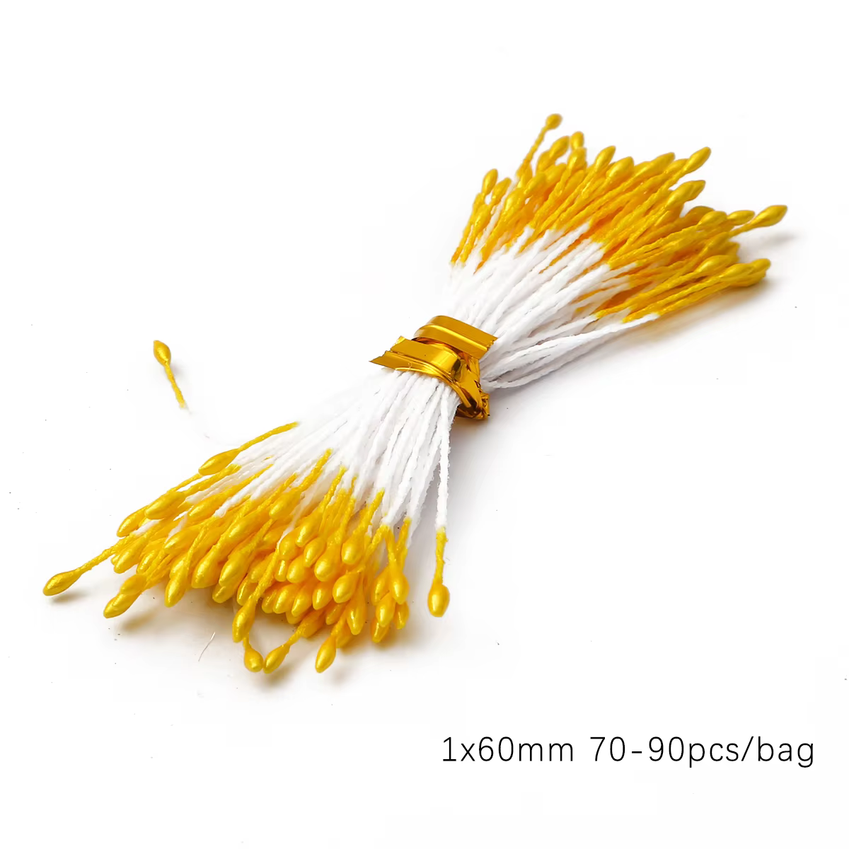 Lot de 6/10/12/50/60/70/90/144/288 pièces de fleurs jaunes, étamines de cerisier et baies pour décor