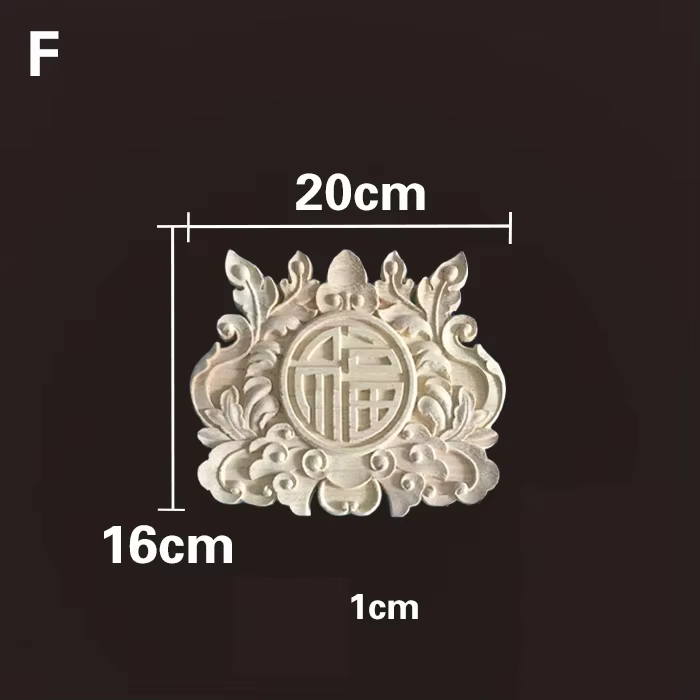 Décalcomanies décoratives en bois pour meubles de maison, fleur d'angle en bois, décalcomanies carim